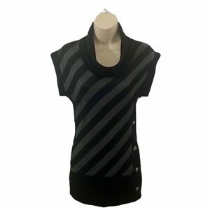 January 7 Juniors Angled Striped Boat Neck Sweater